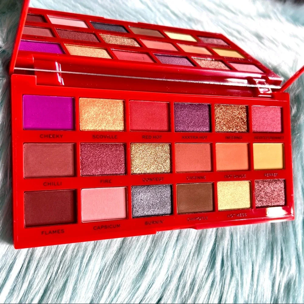 Revolution Tasty Chilli Eyeshadow Palette Limited Edition 18 Shade Chili Pepper